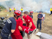 POKAZNA VEŽBA GAŠENJA POŽARA I PRUŽANJA POMOĆI POVREĐENIM LICIMA