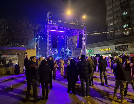 Slaba poseta na dočeku srpske Nove godine na trgu (video)