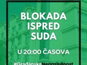 Nova blokada večeras u Prokuplju: Građani se okupljaju kod suda