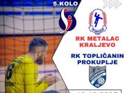 Rukomet: Topličanin gostuje lideru – derbi kola u Kraljevu protiv Metalca