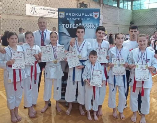 Karatisti Topličanina osvojili 12 medalja na međunarodnom turniru u Vranju