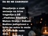 Pomen žrtvama tragedija u Ribnikaru, Malom Orašju i Duboni večeras u Prokuplju