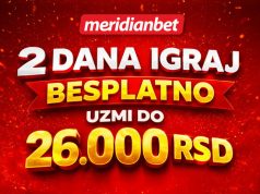 Meridianbet ti poklanja neverovatnih 26.000 dinara bonusa dobrodošlice!