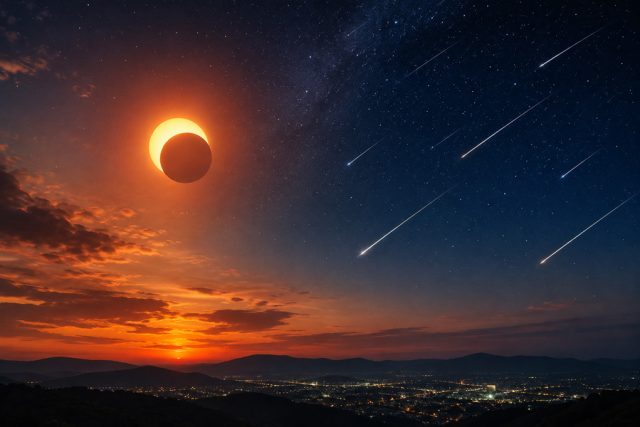 Pomračenje sunca i kiša meteora